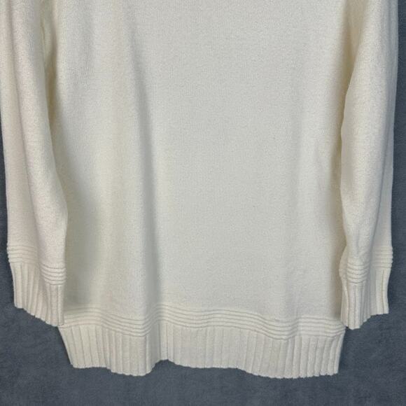 Anthropologie Sweater Womens Extra Small Cream Tunic Neutral Preppy Career Comfy - Picture 3 of 13